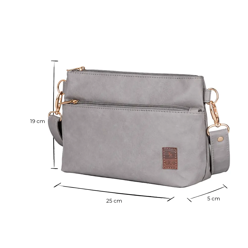 Bolsa Transversal Corah Cinza - Miniatura 5