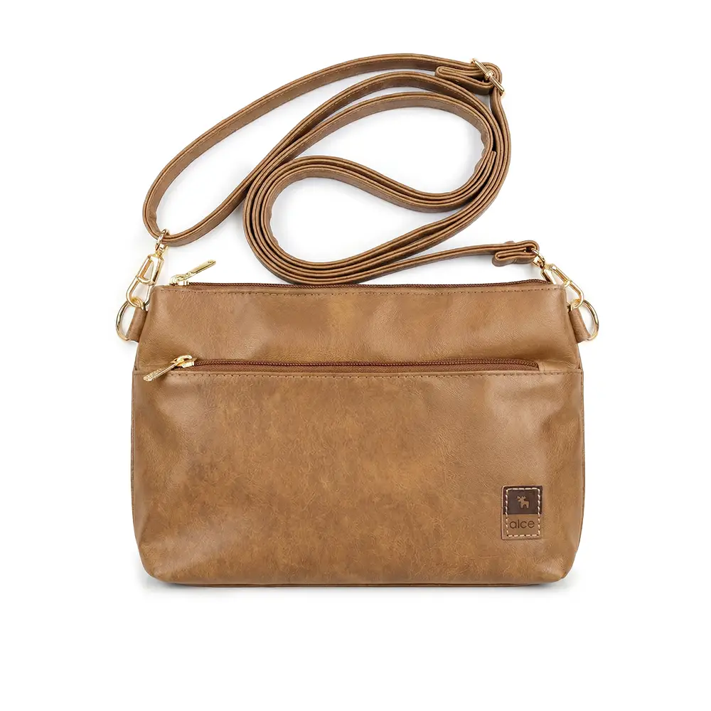Bolsa Transversal Corah Caramelo - Miniatura 3