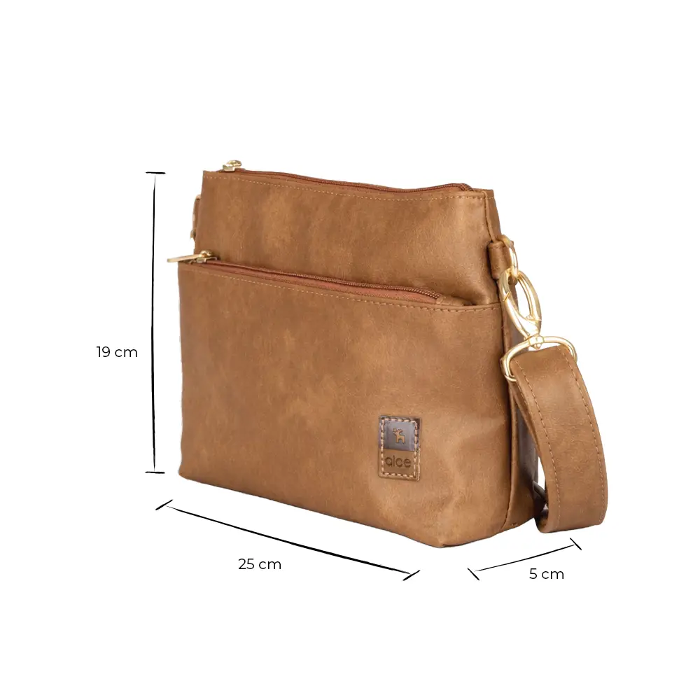 Bolsa Transversal Corah Caramelo - Miniatura 5