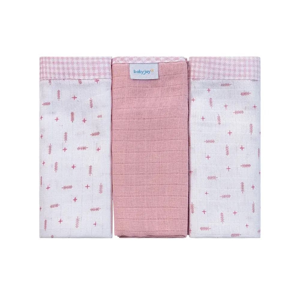 Kit 3 Panos de Boca Quadriculados Flechas - Rosa