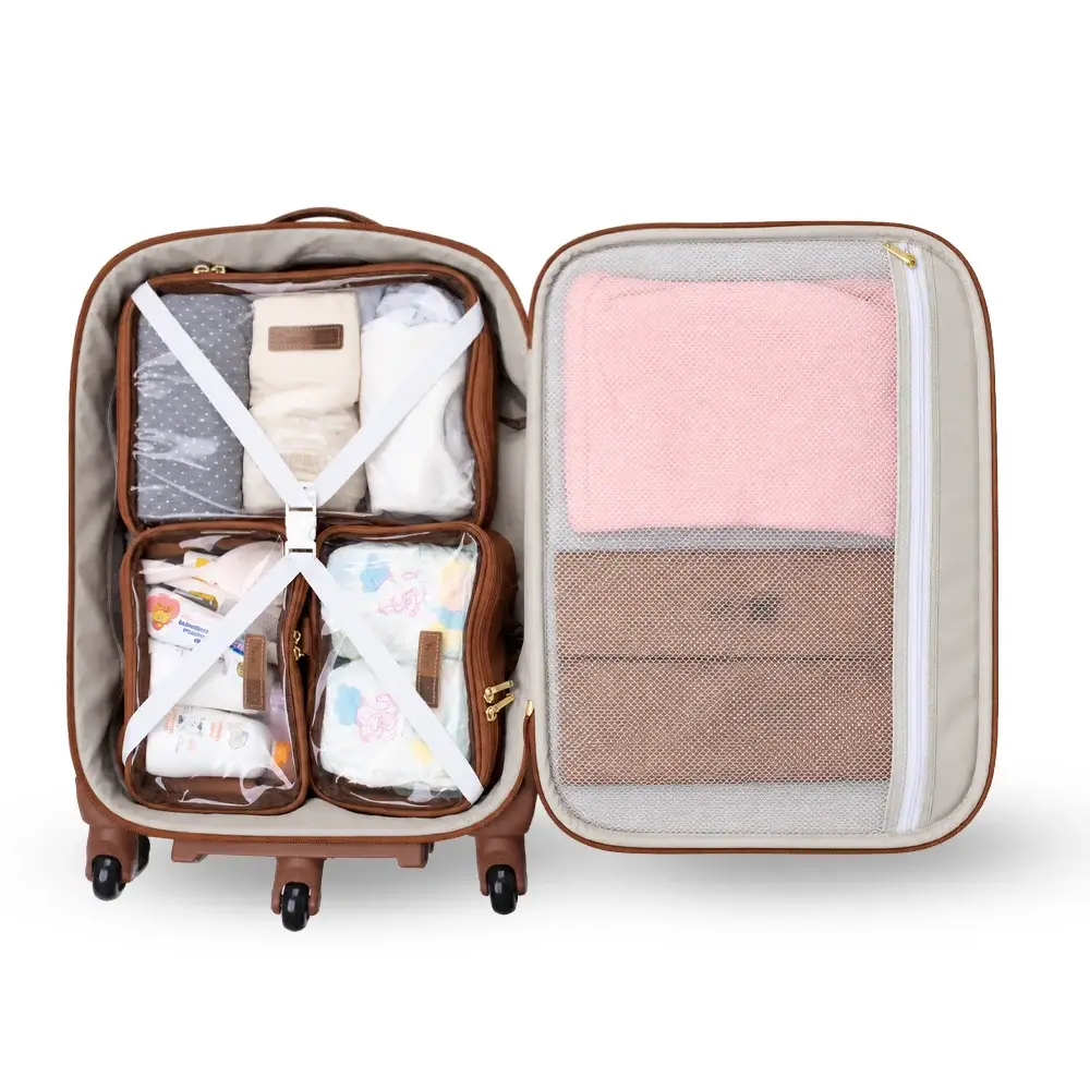 Kit Bolsa e Mala de Rodinhas Corah Caramelo - Miniatura 8