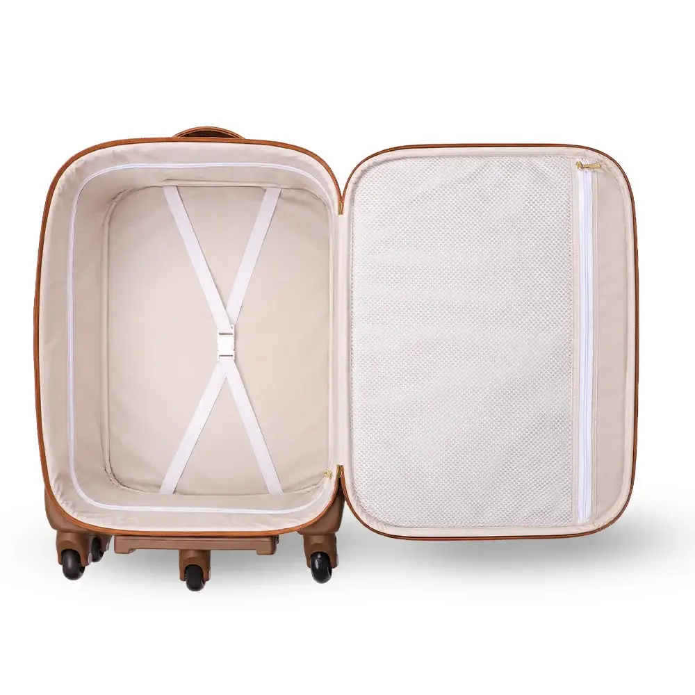 Kit Bolsa e Mala de Rodinhas Corah Caramelo - Miniatura 7