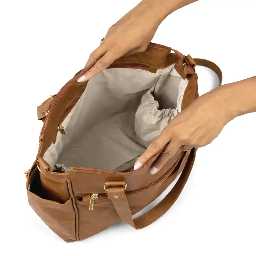 Kit Bolsa e Mala de Rodinhas Corah Caramelo - Miniatura 10