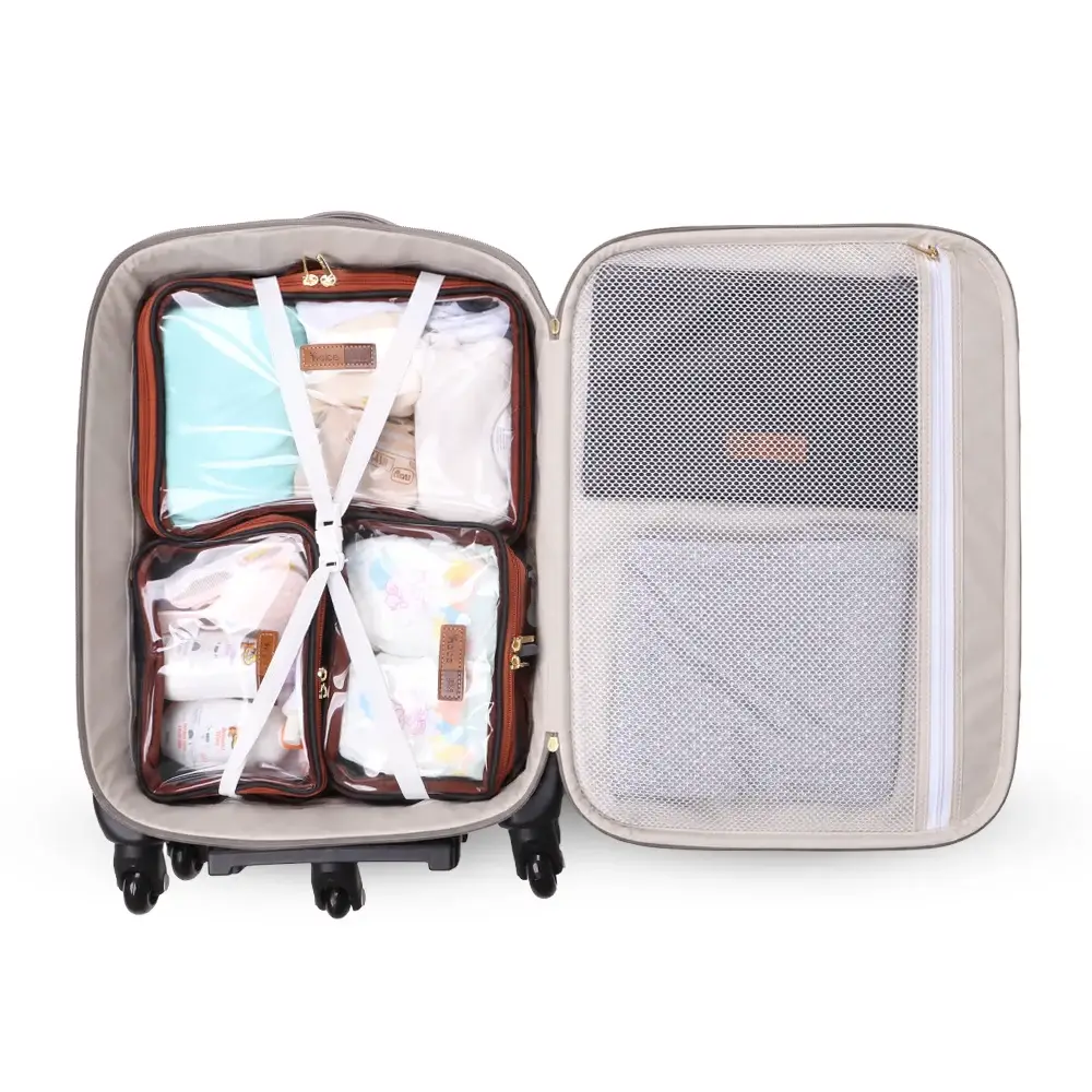 Kit Bolsa e Mala de Rodinhas Corah Cinza - Miniatura 7