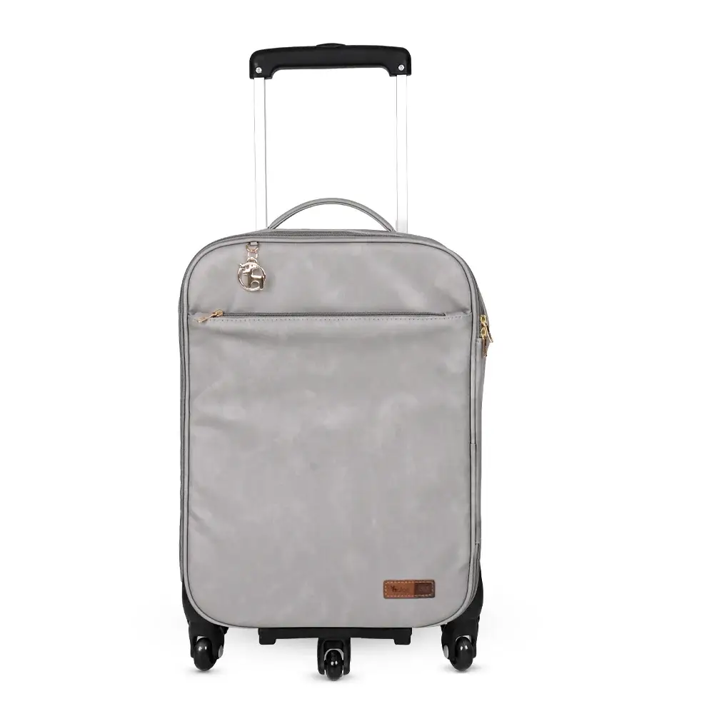 Kit Bolsa e Mala de Rodinhas Corah Cinza - Miniatura 3