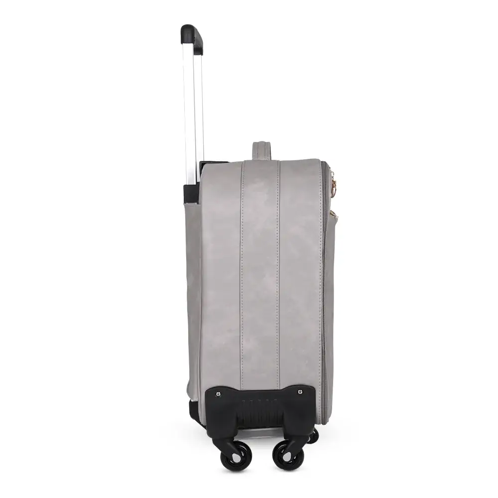 Kit Bolsa e Mala de Rodinhas Corah Cinza - Miniatura 4