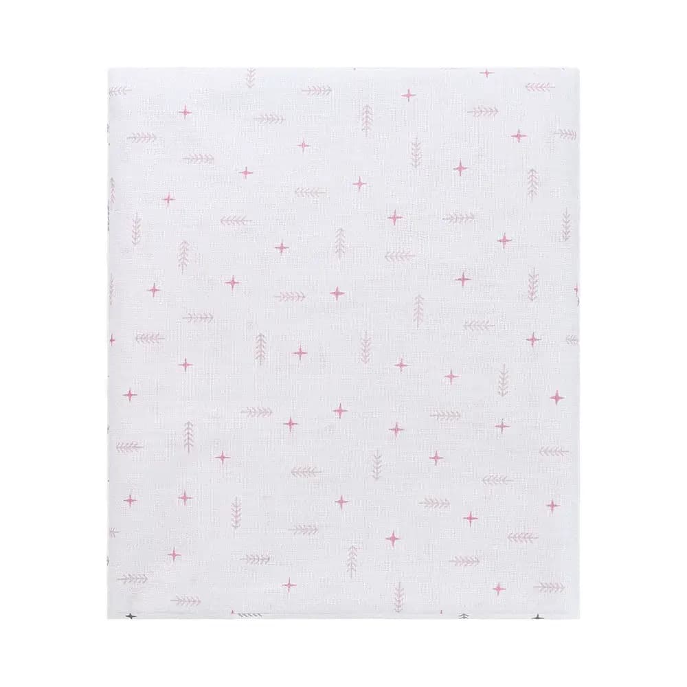 Lençol com Elástico para Berço Americano Flechas - Rosa