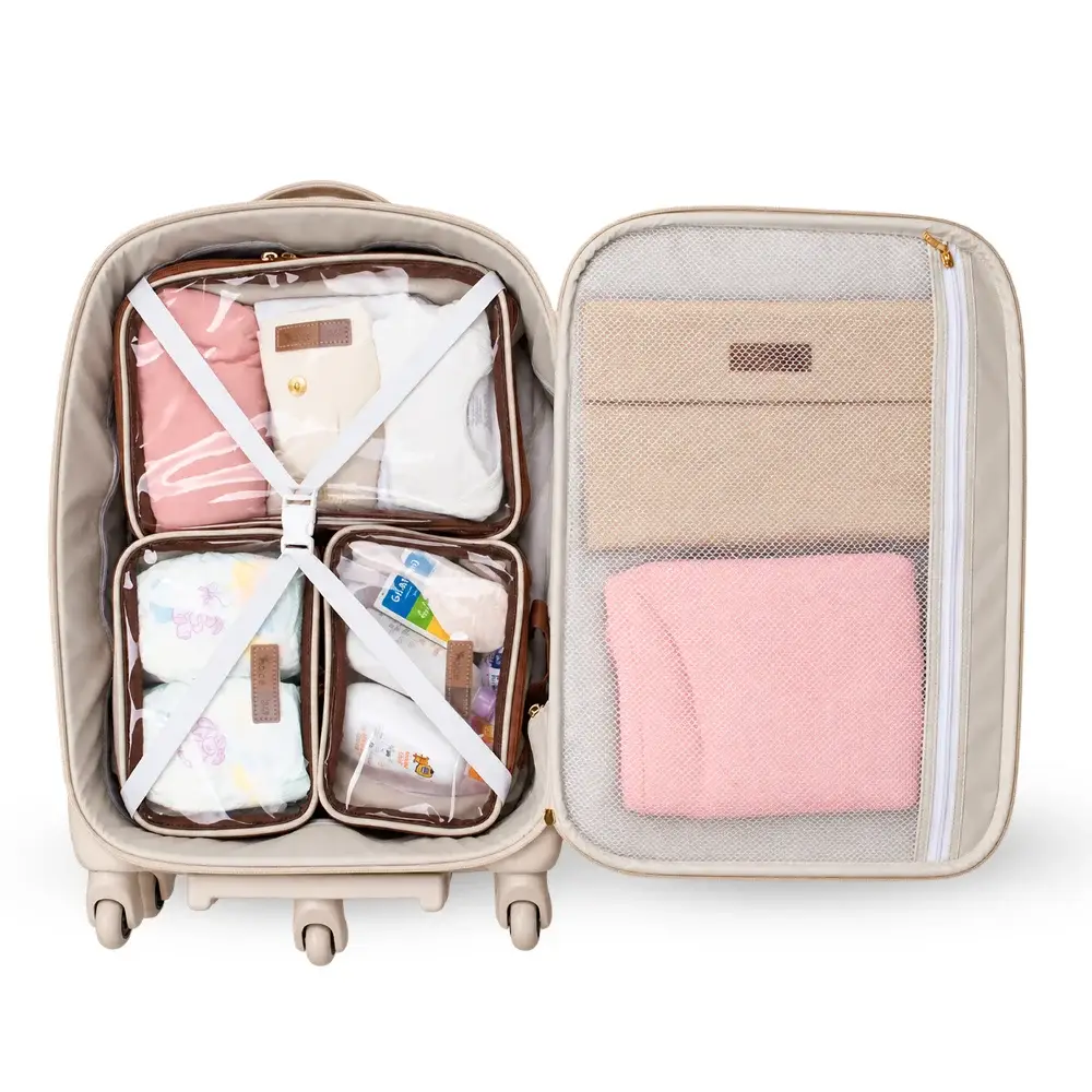 Mala de Maternidade de Rodinhas Lebaby Nude - Miniatura 7