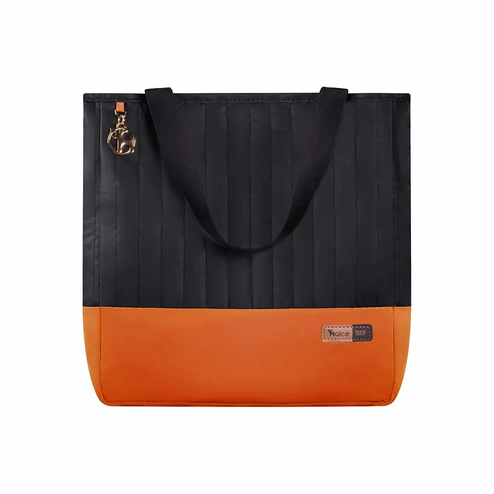 Bolsa Maternidade Coleção Cores - Preto e Laranja - Foto 1