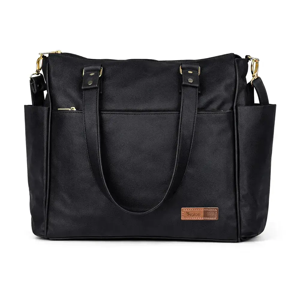 Bolsa Mochila Maternidade 2 em 1 Corah Preta - Foto 1