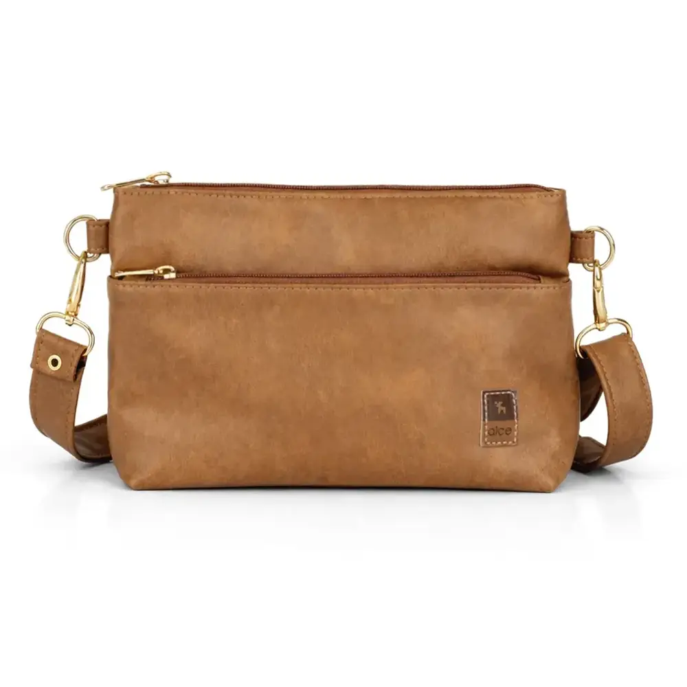 Bolsa Transversal Corah Caramelo - Foto 1