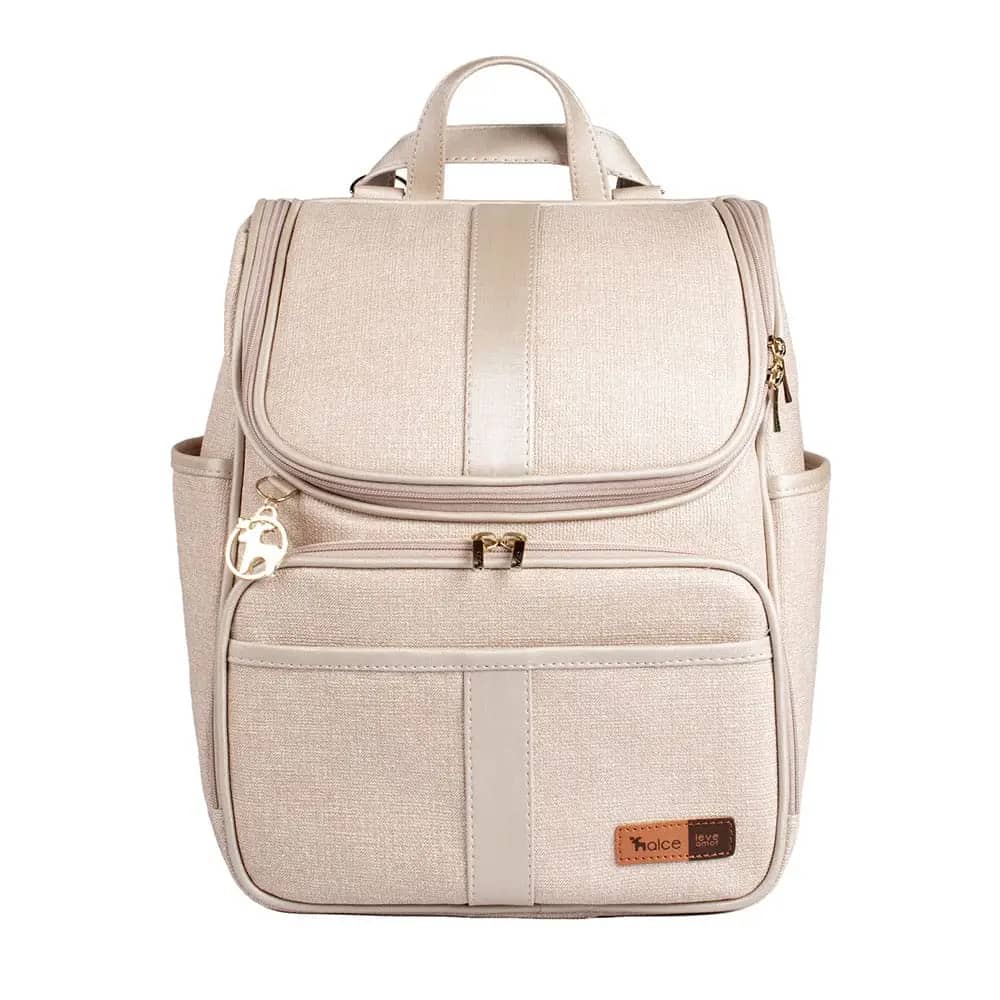 Bolsa Mochila Maternidade Multifuncional Lebaby 2 em 1 Nude