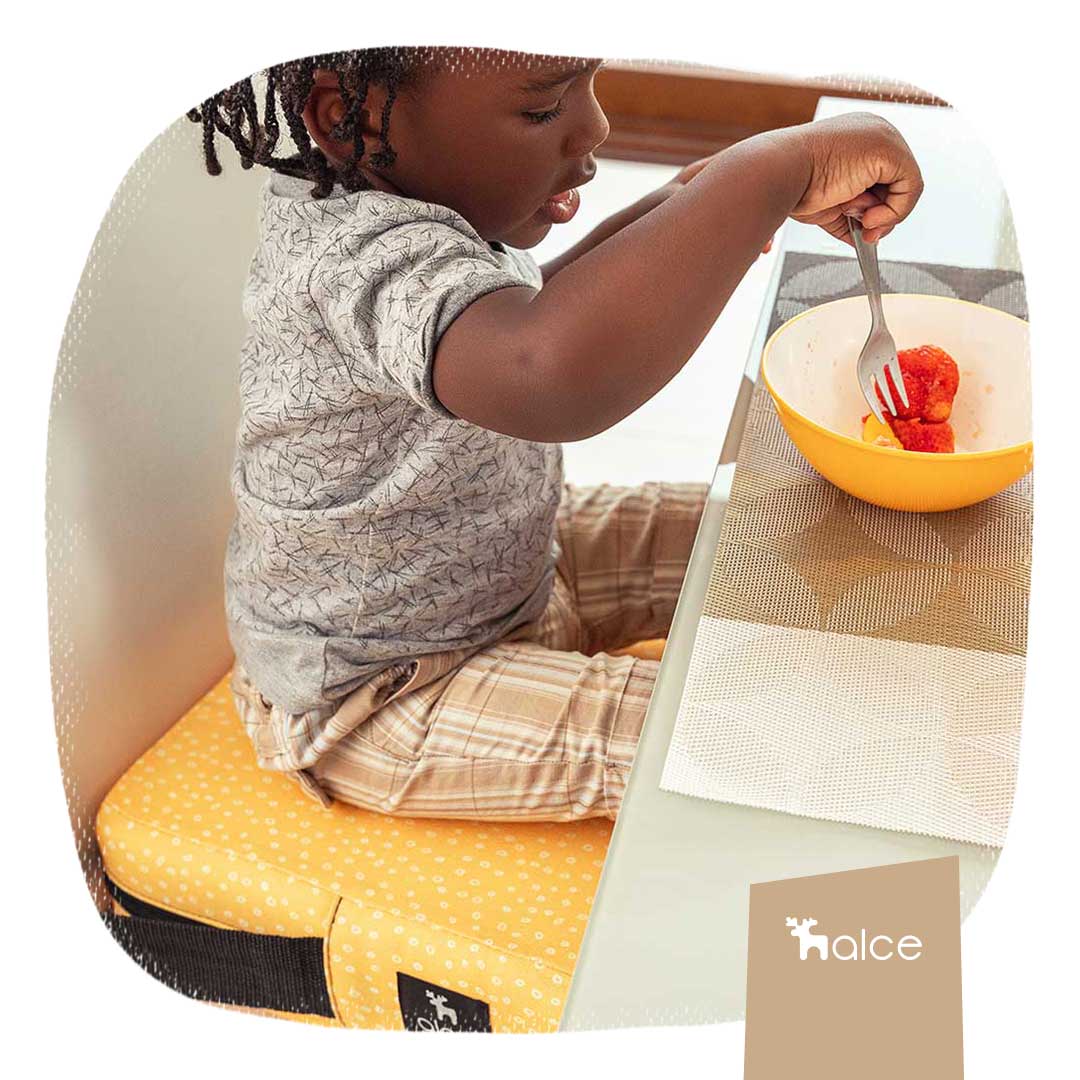 Assento de alimentação Use Alce amarelo