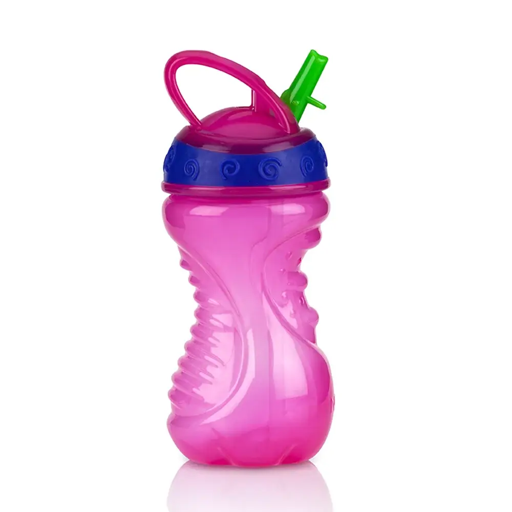 Copo Nûby com Canudo Rígido Retrátil 300ml - Rosa