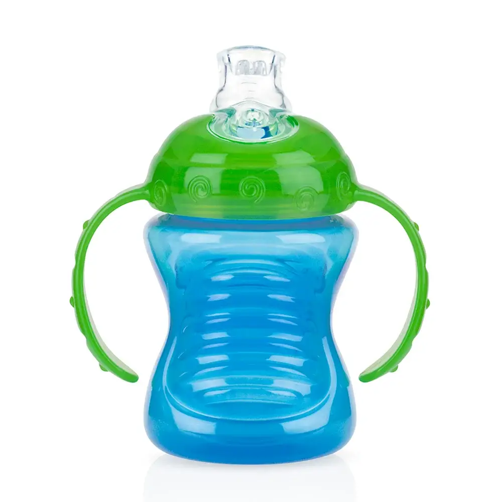 Copo de Transição com Alça e Bico de Silicone 240ml - Azul