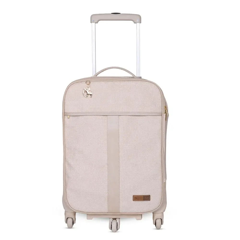 Kit Mochila e Mala de Rodinhas Lebaby Nude - Foto 1