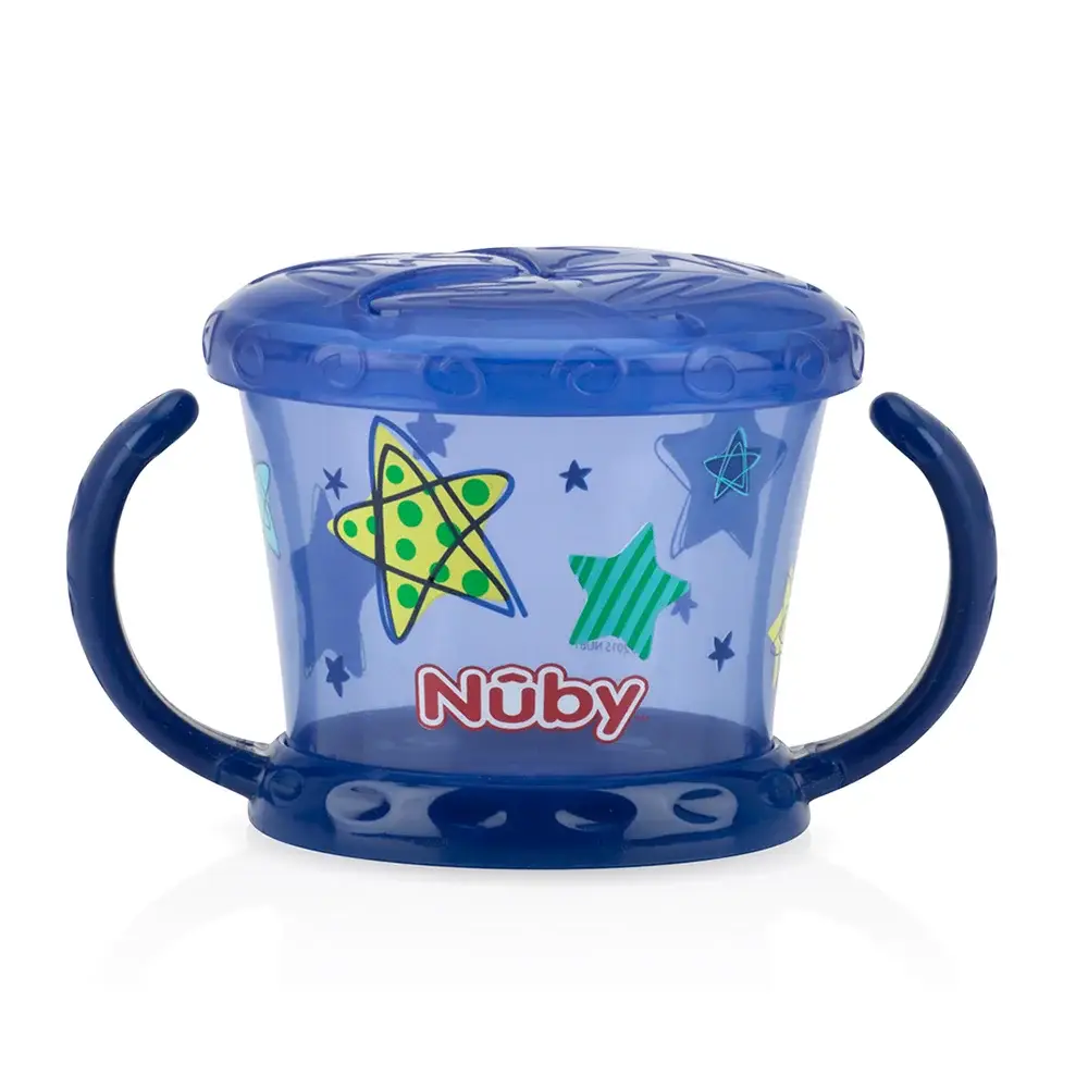 Porta Lanchinho Decorado com Tampa 285ml - Azul