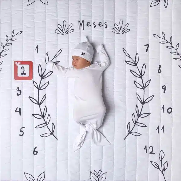 Tapete mesversário neutro modelo Raminho