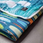 tapete mesversário acompanhamento mensal dupla face azul tema surf use alce