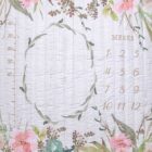 tapete mesversário acompanhamento mensal dupla face branco tema floral use alce