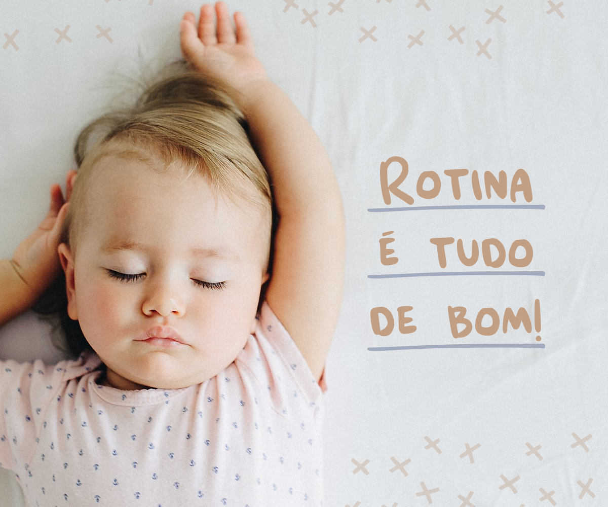 bebê em sua rotina de sono