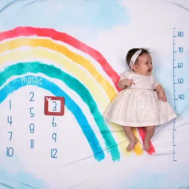 Cenário Mesversário Arco Iris (lençol)