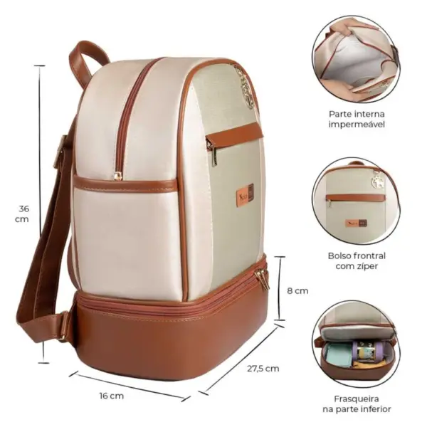 Mochila Maternidade Londres Pistache - Imagem 2