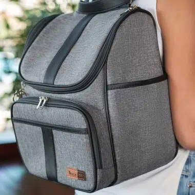Bolsa Mochila Maternidade Multifuncional Lebaby 2 em 1 Cinza Mescla