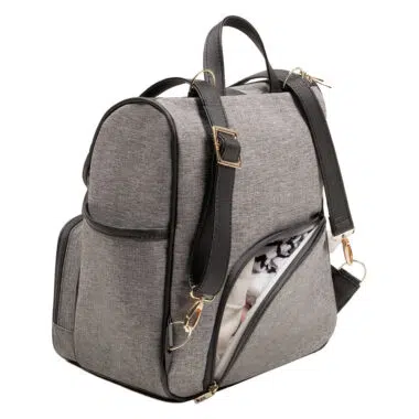 Bolsa Mochila Maternidade Multifuncional Lebaby 2 em 1 Cinza Mescla
