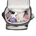 bolsa maternidade usealce lebaby preta espaço interno