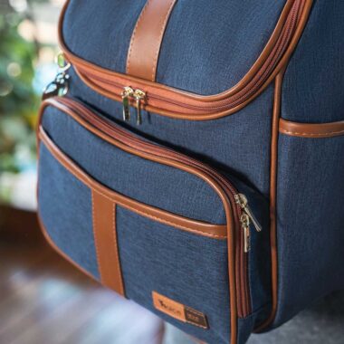 Bolsa Mochila Maternidade Multifuncional Lebaby 2 em 1 Jeans
