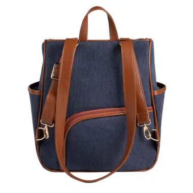 Bolsa Mochila Maternidade Multifuncional Lebaby 2 em 1 Jeans