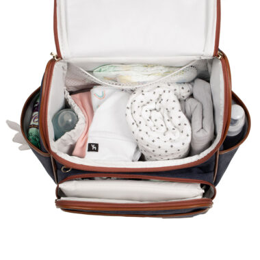 Bolsa Mochila Maternidade Multifuncional Lebaby 2 em 1 Jeans