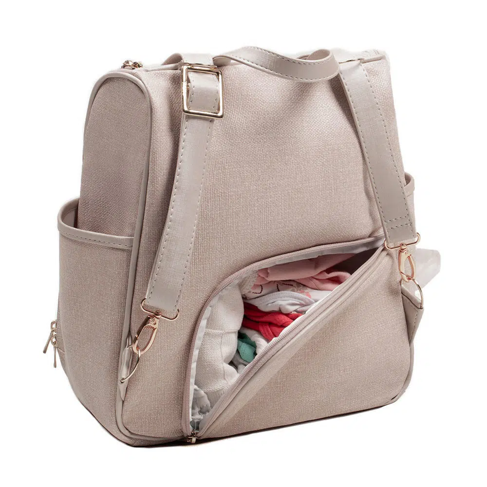 bolsa maternidade usealce lebaby nude bolso traseiro