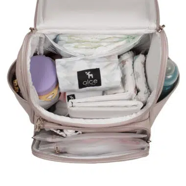 Bolsa Mochila Maternidade Multifuncional Lebaby 2 em 1 Nude