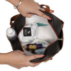 mochila maternidade usealce londres clássica espaço interno