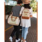 mochila maternidade usealce londres pistache