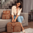 kit mala bolsa maternidade usealce le baby cappucino