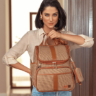 mochila maternidade usealce le baby cappuccino
