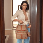 mochila maternidade usealce le baby cappuccino