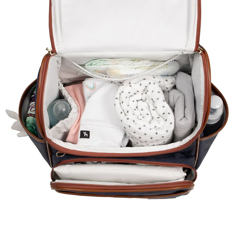 Kit Maternidade Mochila e Mala Jeans Lebaby - Imagem 7