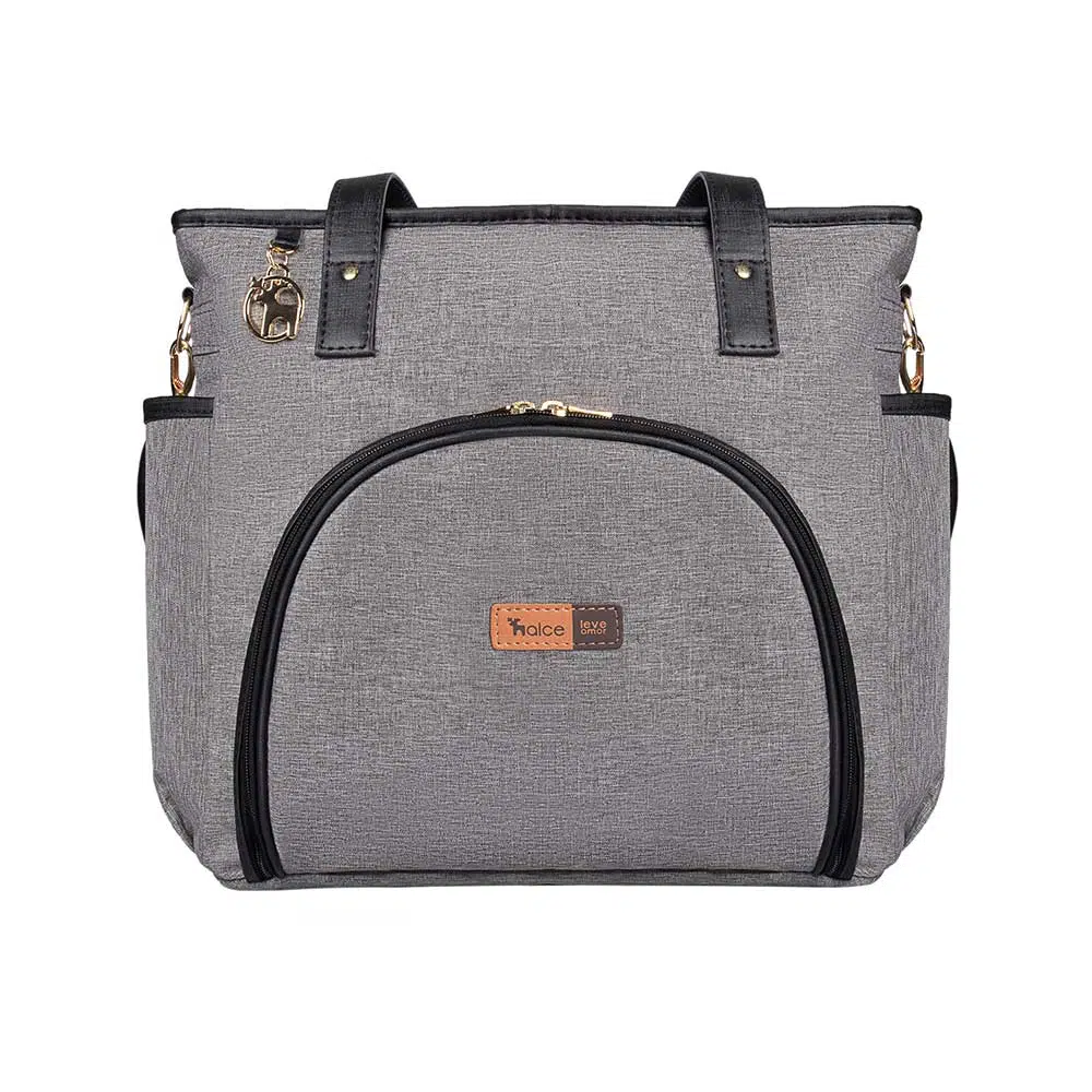Bolsa Maternidade Lebaby Cinza Mescla