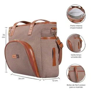 Bolsa Maternidade Lebaby Cappuccino