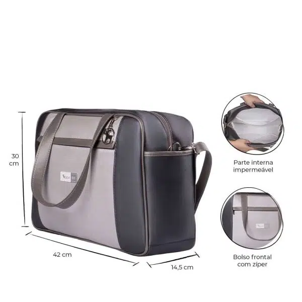 Bolsa Maternidade Londres Cinza - Imagem 2