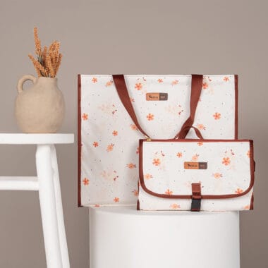 Kit Bolsa Maternidade Alce Bag e Trocador Portátil Flores