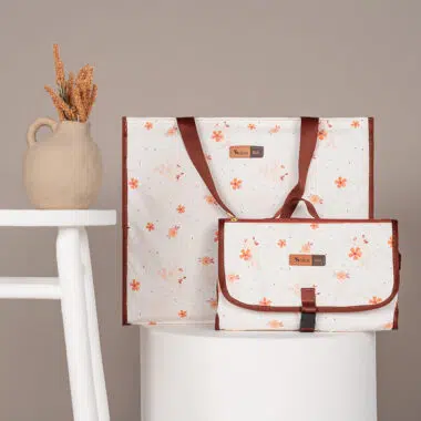 Kit Bolsa Maternidade Alce Bag e Trocador Portátil Flores