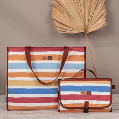 Kit Bolsa Maternidade Alce Bag e Trocador Portátil Listras