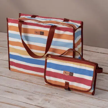Kit Bolsa Maternidade Alce Bag e Trocador Portátil Listras