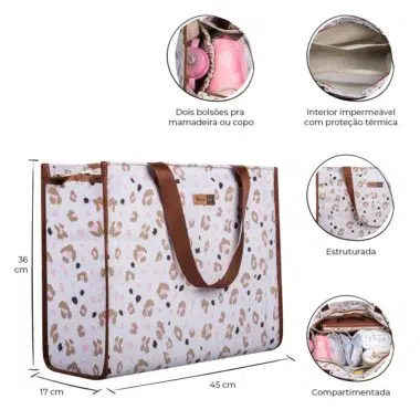 Bolsa Maternidade Alce Bag Oncinha