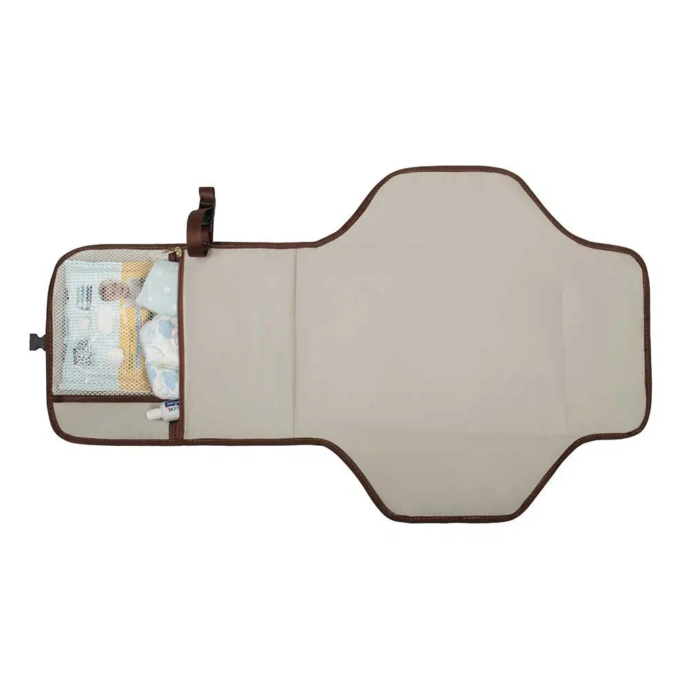 trocador portatil de bebe com porta fraldas alce listras color